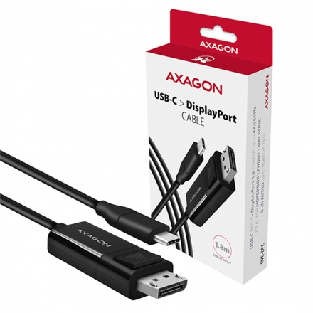 AXAGON RVC-DPC, USB-C -> DisplayPort redukce / kabel 1.8m, 4K/60Hz, RVC-DPC