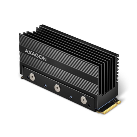 AXAGON CLR-M2XL, hliníkový pasivní chladič pro jedno i oboustranný M.2 SSD disk, výška 36 mm, CLR-M2XL