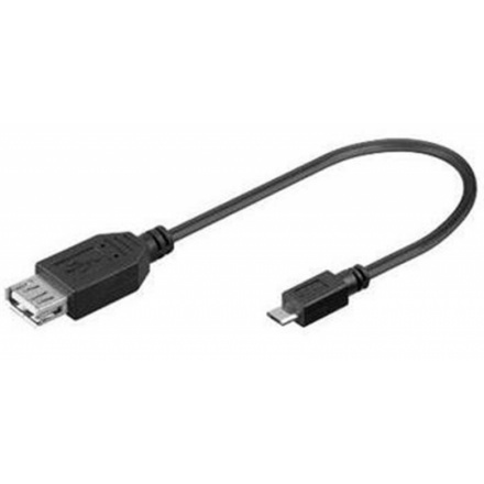 PREMIUMCORD PremCord USB kab redukceA/fem-MicroUSB/male20cmOTG, kur-14