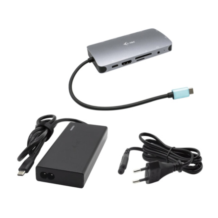 i-tec USB-C Metal Nano Dock HDMI/VGA with LAN, Power Delivery 65W + zdroj 77W, C31NANOVGA77W