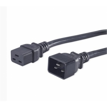 PremiumCord Kabel síťový prodlužovací  230V 16A 1,5m, konektory IEC 320 C19 - IEC 320 C20, kpsa015