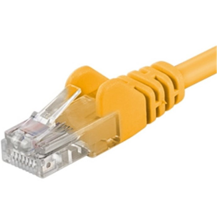 PREMIUMCORD Patch kabel UTP RJ45-RJ45 level 5e 1,5m, žlutá, sputp015Y