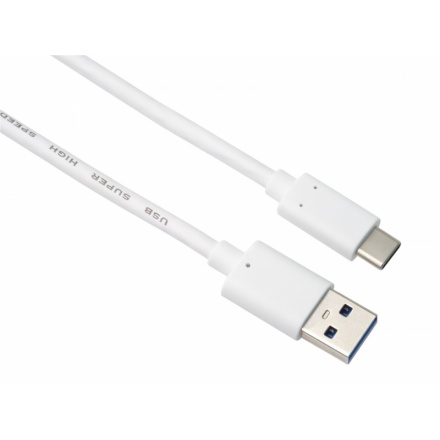 PremiumCord kabel USB-C - USB 3.0 A (USB 3.2 generation 2, 3A, 10Gbit/s)  2m bílá, ku31ck2w