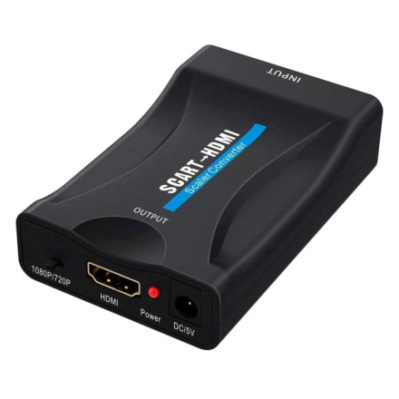 PremiumCord Převodník SCART na HDMI 1080P s napájecím zdrojem 230V, khscart02