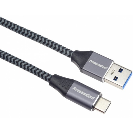 PremiumCord kabel USB-C - USB 3.0 A (USB 3.1 generation 1, 3A, 5Gbit/s) 2m oplet, ku31cs2