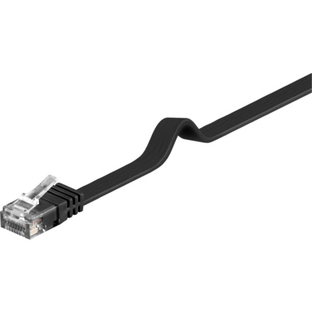 PremiumCord Plochý patch kabel UTP RJ45-RJ45 CAT6 3m černá, sp6uflat030C