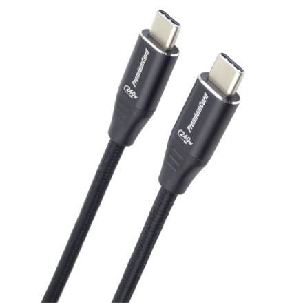 PremiumCord Kabel USB-C M/M, 240W 480 MBps, 1m, ku31cv1