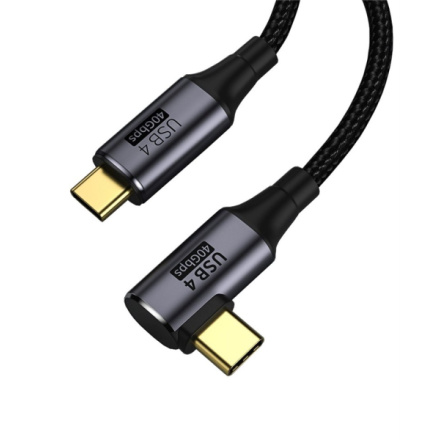 PremiumCord USB4 Gen 3x2 40Gbps 8K@60Hz 240W,Thunderbolt,0,8m zahnutý, ku4cu08