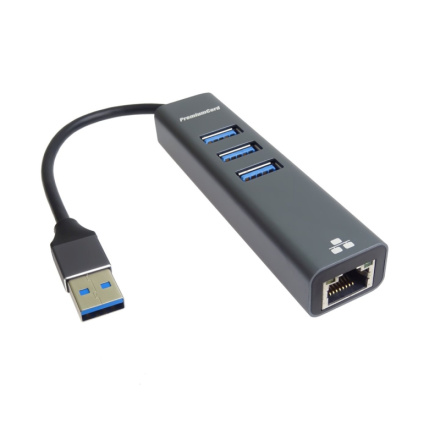PremiumCord Adapter USB3.0 - RJ45 + 3x USB 3.0, kuethernet7