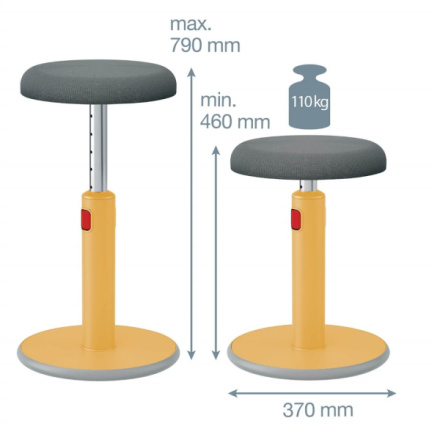 ESSELTE Leitz Ergo Cosy ergonomická balanční židle, žlutá, 65180019