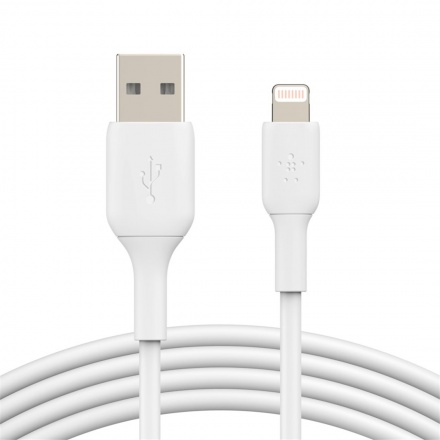 BELKIN kabel USB-A - Lightning, 2m, bílý, CAA001bt2MWH