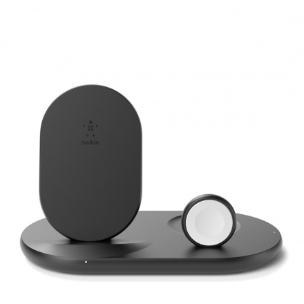 BELKIN Qi 3v1 nabíjecí stojan, černý (iPhone, Apple Watch, AirPods), WIZ001vfBK - neoriginální