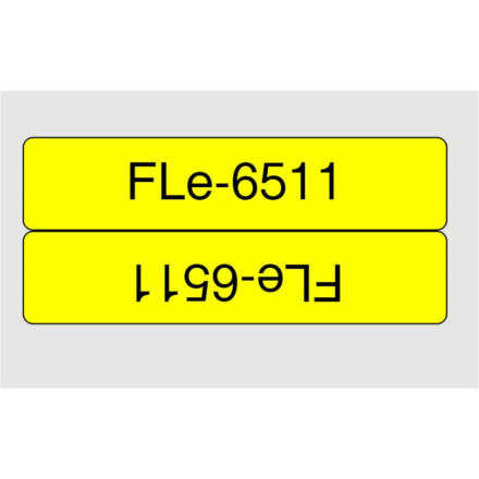 Brother FLE-6511, erná na žluté, 21 mm šířka, FLE6511