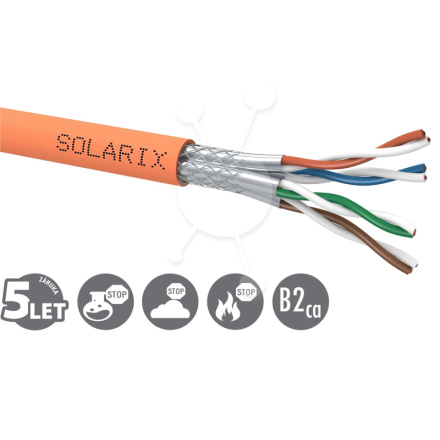 Instalační kabel Solarix CAT7 SSTP LSOHFR B2ca-s1,d1,a1 500m/cívka SXKD-7-SSTP-LSOHFR-B2ca, 27000010