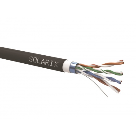 Instalační kabel Solarix CAT5E FTP PVC+PE Fca dvojitý plášť 305m/cívka SXKD-5E-FTP-PVC+PE, 27655197