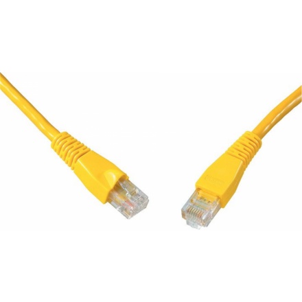 SOLARIX patch kabel CAT6 UTP PVC 1m žlutý snag proof, 28640109