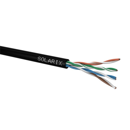 Instalační kabel Solarix CAT5E UTP PE Fca venkovní 100m/box SXKD-5E-UTP-PE, 27724191