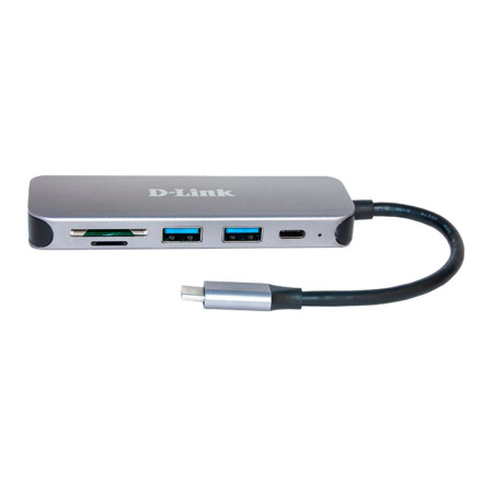 D-Link 5-in-1 USB-C Hub with Card Reader, DUB-2325/E