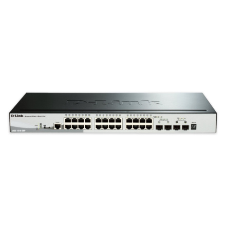 D-Link DGS-1510-28P 28-Port Gigabit Stackable SmartPro PoE Switch 2x SFP, 2x 10G SFP+, DGS-1510-28P/E