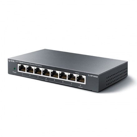 TP-Link TL-RP108GE easy smart switch, 7xGb passive POE-in, 1xGb pas.POE-out, TL-RP108GE