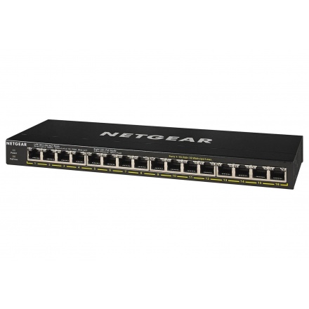 NETGEAR 16PT GE UNMANAGED SWCH HI-PWR POE+, GS316PP-100EUS