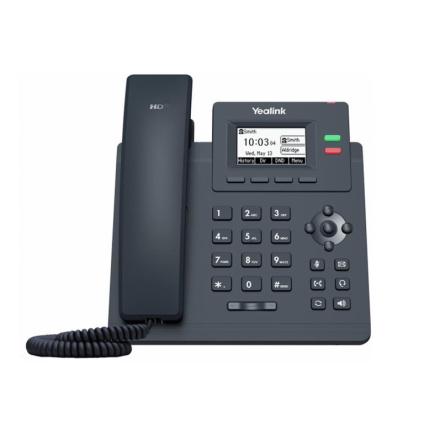 Yealink SIP-T31G SIP telefon, PoE, 2,3" 132x64 nepodsv. LCD,  x SIP úč., GigE, SIP-T31G