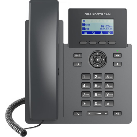 Grandstream GRP2601P SIP telefon, 2,21" LCD displej, 2 SIP účty, 100Mbit port, PoE, GRP2601P