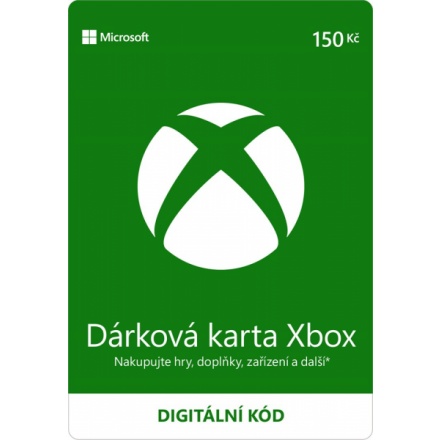 MICROSOFT ESD XBOX - Dárková karta Xbox 150 Kč, K4W-01595