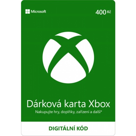 MICROSOFT ESD XBOX - Dárková karta Xbox 400 Kč, K4W-01597