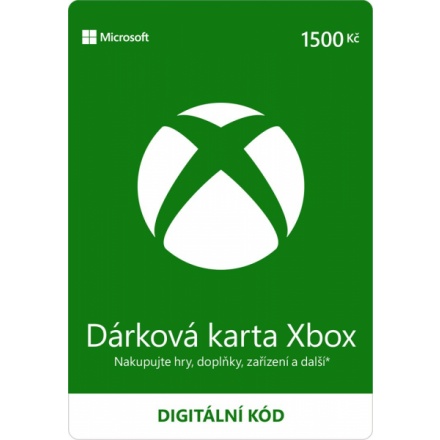 MICROSOFT ESD XBOX - Dárková karta Xbox 1500 Kč, K4W-01599
