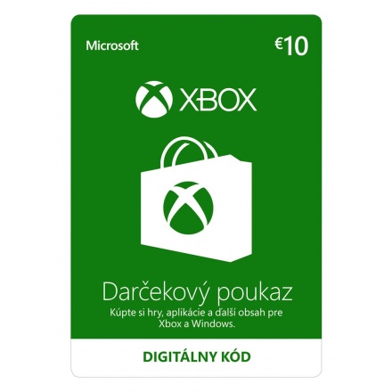 MICROSOFT ESD XBOX - Dárková karta Xbox 10 EUR, K4W-02558