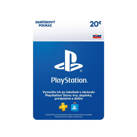 SONY PLAYSTATION PlayStation Live Cards 20 EUR Hang pro SK PS Store, PS719455592