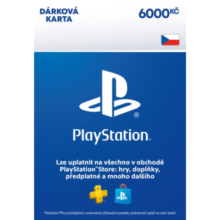 SONY ESD ESD CZ - PlayStation Store el. peněženka - 6000 Kč, SCEE-CZ-00600000
