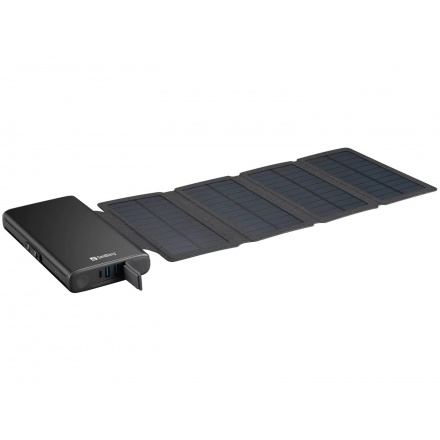 Sandberg Solar 4-Panel Powerbank 25000 mAh, solární nabíječka, černá, 420-56