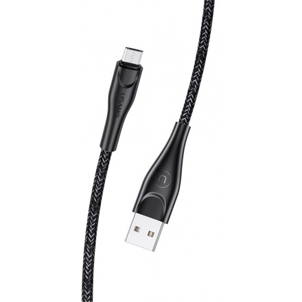 USAMS SJ396 U41 Braided Datový Kabel 2m microUSB Black, 6958444983561