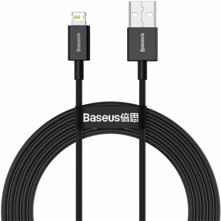 Baseus CALYS-C01 Superior Fast Charging Datový Kabel USB to Lightning 2.4A 2m Black, 6953156205451