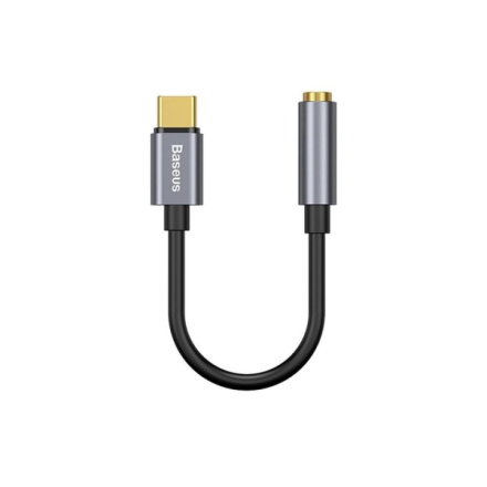 Baseus CATL54-0G Kabelová Redukce z USB-C na 3.5mm Audio Jack L54 (female) Deep Grey, 6953156297852