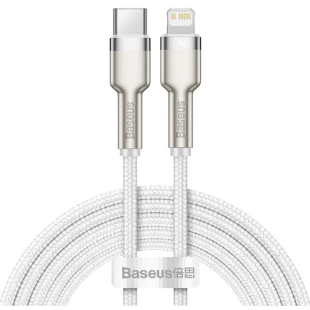 Baseus Datový kabel Cafule USB-C/Lightning PD 20W 2m bílý, 6953156202115