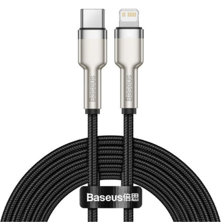 Baseus Datový kabel Cafule USB-C/Lightning PD 20W 2m černý, 6953156202108