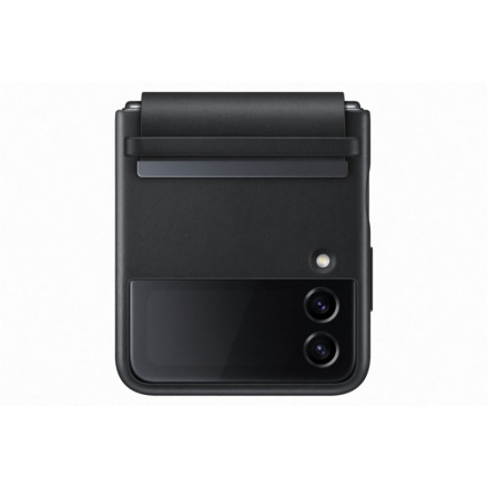 Samsung Flipový kožený kryt Z Flip4 Black, EF-VF721LBEGWW