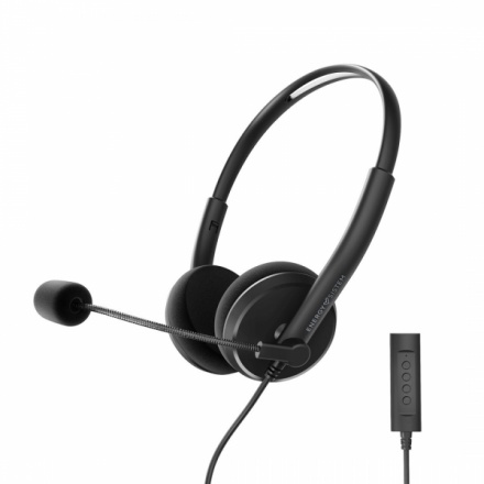 Energy Sistem Headset Office 2+, komunikační sluchátka s mikrofonem, ovládání hlasitosti a ztlumován, 452026