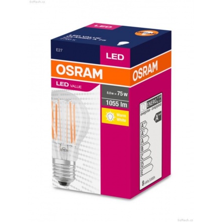 ABB LED žárovka E27  8,0W 2700K 1055lm Value Filament, 4058075288669