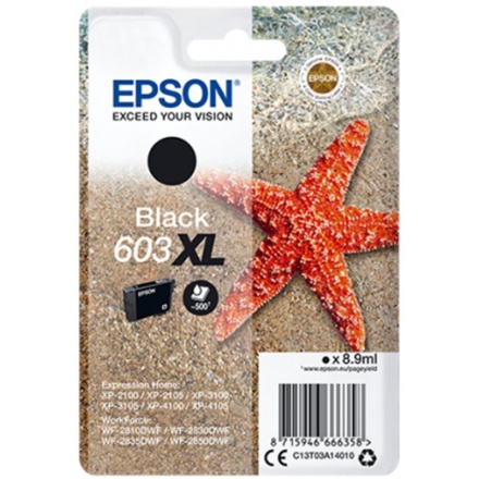 EPSON siglepack, Black 603XL, C13T03A14010 - originální