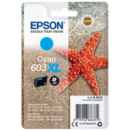 EPSON siglepack, Cyan 603XL, C13T03A24010 - originální