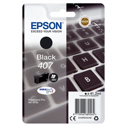 EPSON WF-4745 Series Ink Cartridge L Black, C13T07U140 - originální