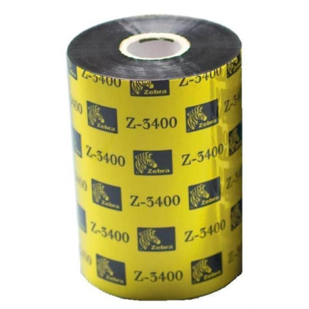 Zebra páska 3400 wax/resin. šířka 110mm. délka 450, 03400BK11045