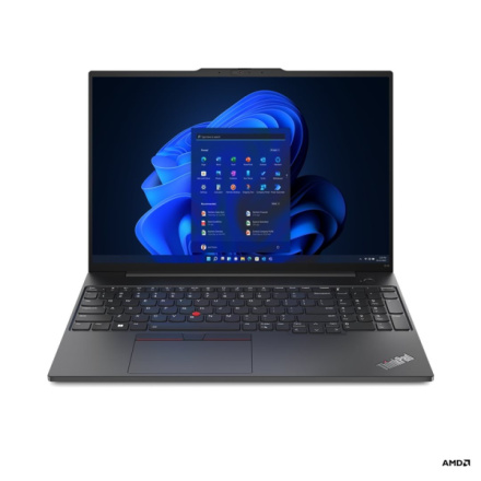 Lenovo ThinkPad E/E16 Gen 1 (AMD)/R5-7530U/16"/WUXGA/16GB/512GB SSD/RX Vega 7/W11P/Black/3R, 21JT000BCK