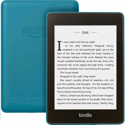 E-book AMAZON KINDLE PAPERWHITE 4 2018, 6" 8GB E-ink displej, WIFi, BLUE, SPONZOROVANÁ VERZE, 810019520488