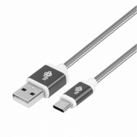 TB TOUCH TB Cable USB - USB C 1.5 m gray tape, AKTBXKUCSBA150S