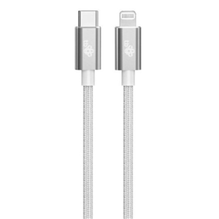 TB TOUCH TB kabel USB-C - Lightning oplétaný 1m, stříbrný, AKTBXKUAMFICS1V
